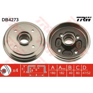 Барабан тормозной TRW DB4273 фото