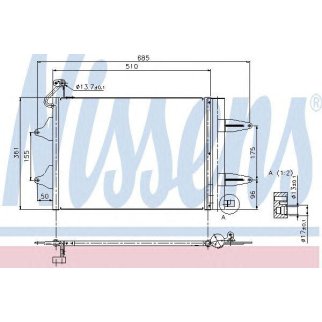 Радиатор кондиционера (конденсер) Nissens 94628 фото