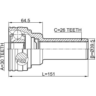 ШРУС карданного вала FEBEST 0411-V97WSHA фото 2 ШРУС карданного вала FEBEST 0411-V97WSHA фото 2