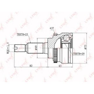 ШРУС наружный LYNXauto CO7303A фото