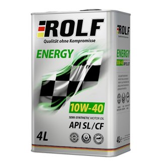 Масло моторное ROLF ENERGY 10W40 SL/CF (метал.) п/синт. 4л фото