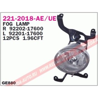 221-2018R-UE_фара противотуманная! правая Hyundai Matrix 04-10 фото