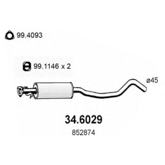 Глушитель 3-ая часть ASSO 34.6029 фото