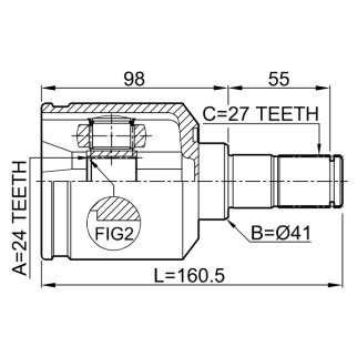 ШРУС внутренний FEBEST 2211-NS20LH фото 2