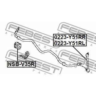 0223-Y51RL_тяга стабилизатора заднего левая! Infiniti FX35 S51 08-14 фото