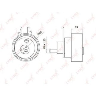 Ролик-натяжитель ремня ГРМ LYNXauto PB-1054 фото