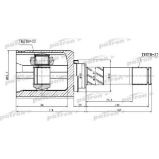 Шрус привода PATRON PCV1745 фото