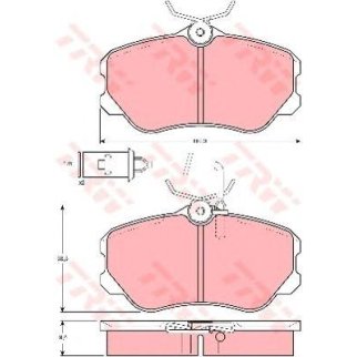 Колодки тормозные передние к-кт TRW GDB864 фото