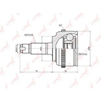 ШРУС наружный LYNXauto CO3466A фото