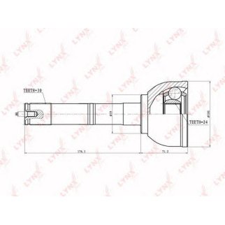 ШРУС наружный передний LYNXauto CO-7531 фото