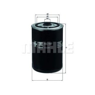 Фильтр топливный MAHLE KC 197 фото 2