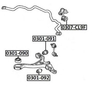 Сайлентблок ASVA 0301-090 фото