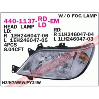 Фара правая DEPO 440-1137R-LD-EM фото