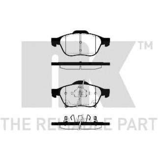 Колодки тормозные дисковые передние с звуковым предупреждением износа и прижимной пластиной / TOYOTA фото