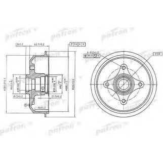 Барабан тормозной FORD ESCORT III 80-86, ESCORT III кабрио 83-85, ESCORT IV 85-90, ESCORT IV кабрио фото