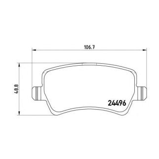 Колодки тормозные задние к-кт brembo P 24 078 фото