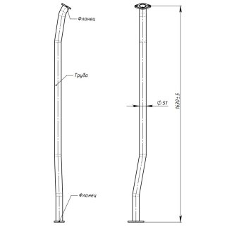 Труба приёмная для а/м Chery Tiggo (05-) (алюм. сталь) TRIALLI ERP 2703 фото 2
