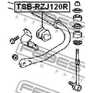 Втулка (сайлентблок) заднего стабилизатора FEBEST TSB-RZJ120R фото