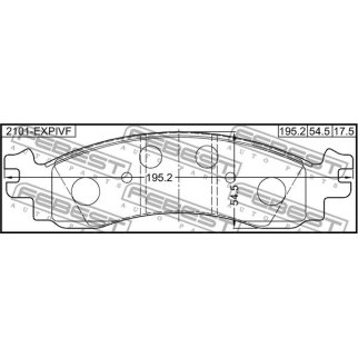 Колодки тормозные передние к-кт FEBEST 2101-EXPIVF фото