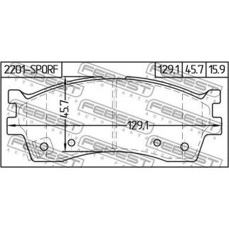 Колодки тормозные передние к-кт FEBEST 2201-SPORF фото