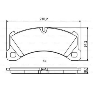 Колодки тормозные передние к-кт BOSCH 0 986 494 757 фото