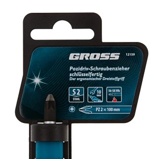 Отвертка PZ2 x 100 мм, S2, трехкомпонентная ручка GROSS фото 4