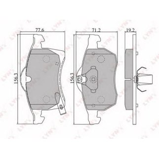 Колодки тормозные передние к-кт LYNXauto BD-5904 фото