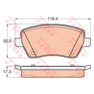 Колодки тормозные передние к-кт TRW GDB2017 фото