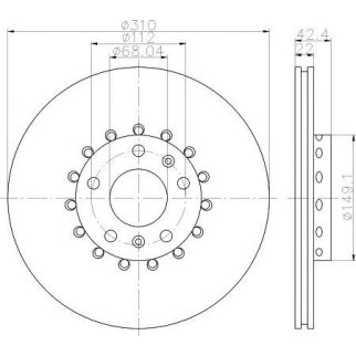 Диск тормозной задний MINTEX MDC2063 фото