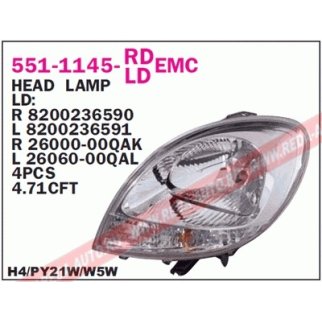 Фара левая DEPO 551-1145L-LDEMC фото