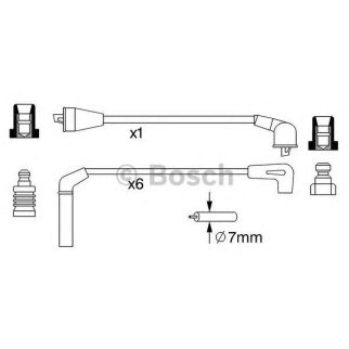 Провода высокого напряж. к-кт BOSCH 0 986 357 248 фото