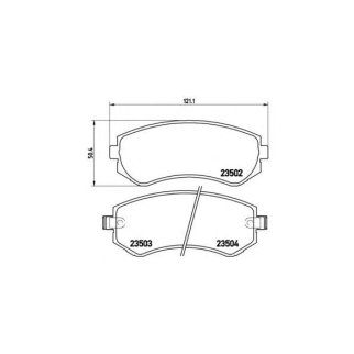 Колодки тормозные передние к-кт brembo P 56 039 фото