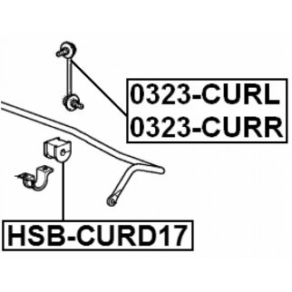 Втулка (сайлентблок) заднего стабилизатора FEBEST HSB-CURD17 фото 2