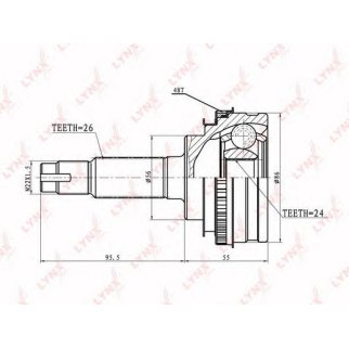 ШРУС наружный LYNXauto CO-7509A фото
