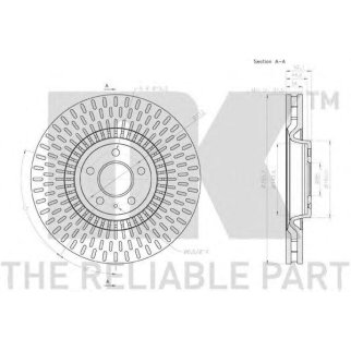 Диск тормозной передний (356x34mm) / AUDI A-6,7,8 11~ фото