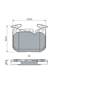 Колодки тормозные передние к-кт BOSCH 0 986 494 947 фото
