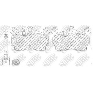 PN0347W-NIBK_колодки дисковые задние! VW Touareg 3.2i/4.2i/2.5TDi/5.0TDi 02&gt; фото