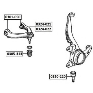 Сайлентблок ASVA 0301-050 фото