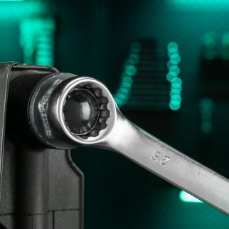 Ключ комбинированный 25 мм, CrV, матовый хром STELS фото 6