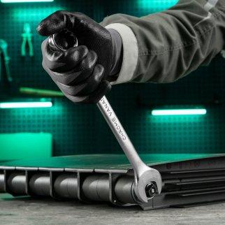 Ключ комбинированный 25 мм, CrV, матовый хром STELS фото 7