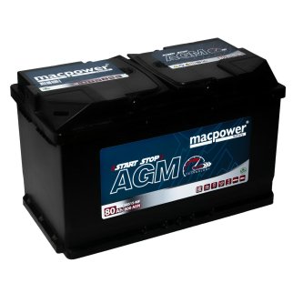 Аккумуляторная батарея MACPOWER AGM 6СТ 80 обр.315х175х190 Турция фото