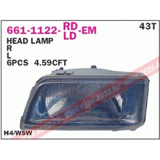 Фара правая DEPO 661-1122R-LD-EM фото