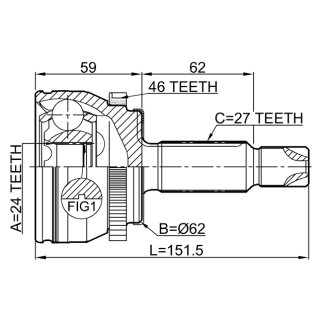 ШРУС наружный FEBEST 1210-CRE20A46 фото 2