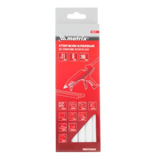 Термоклей 11х200мм белый 6шт MATRIX фото 1