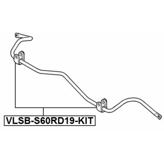 Втулка заднего стабилизатора FEBEST VLSB-S60RD19-KIT фото 2