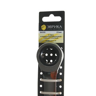 Ключ комбинированный 21мм трещоточный ЭВРИКА фото 1