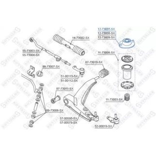 12-73007-SX_опора амортизатора переднего! VIN: <439639 Daewoo Lanos 97> фото
