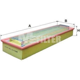 K356_фильтр воздушный! прямоуг. 598-170/78 длинная решетка L=500mm MB OM364A фото