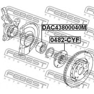 Подшипник ступицы FEBEST DAC43800040M фото