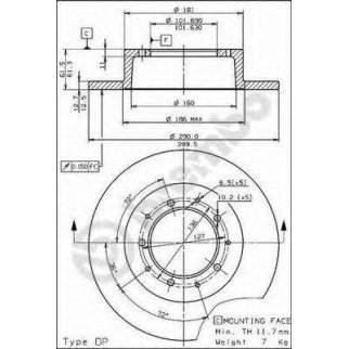 Диск тормозной brembo 08.5316.10 фото